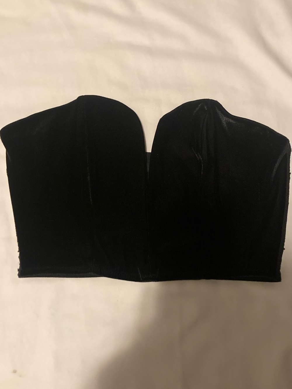 Victoria Secret Dream Angels Black Velvet Bandeau Bra— size small